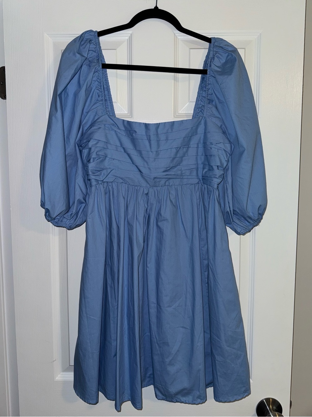 Blue Abercrombie Puff Sleeve Dress